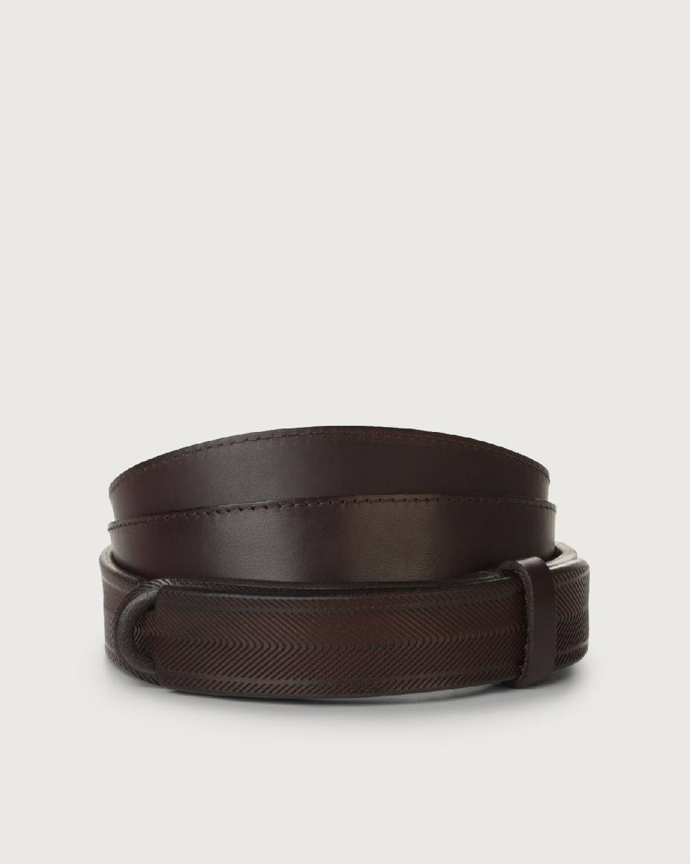 Orciani Cintura Nobuckle Bull Soft in suede