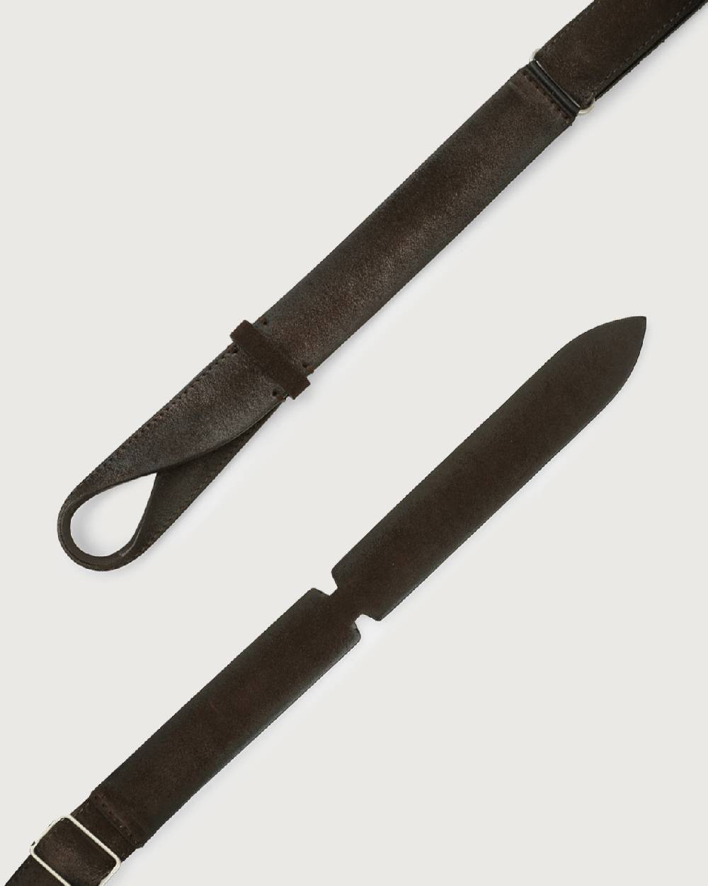 Orciani Cintura Nobuckle Cloudy In Suede