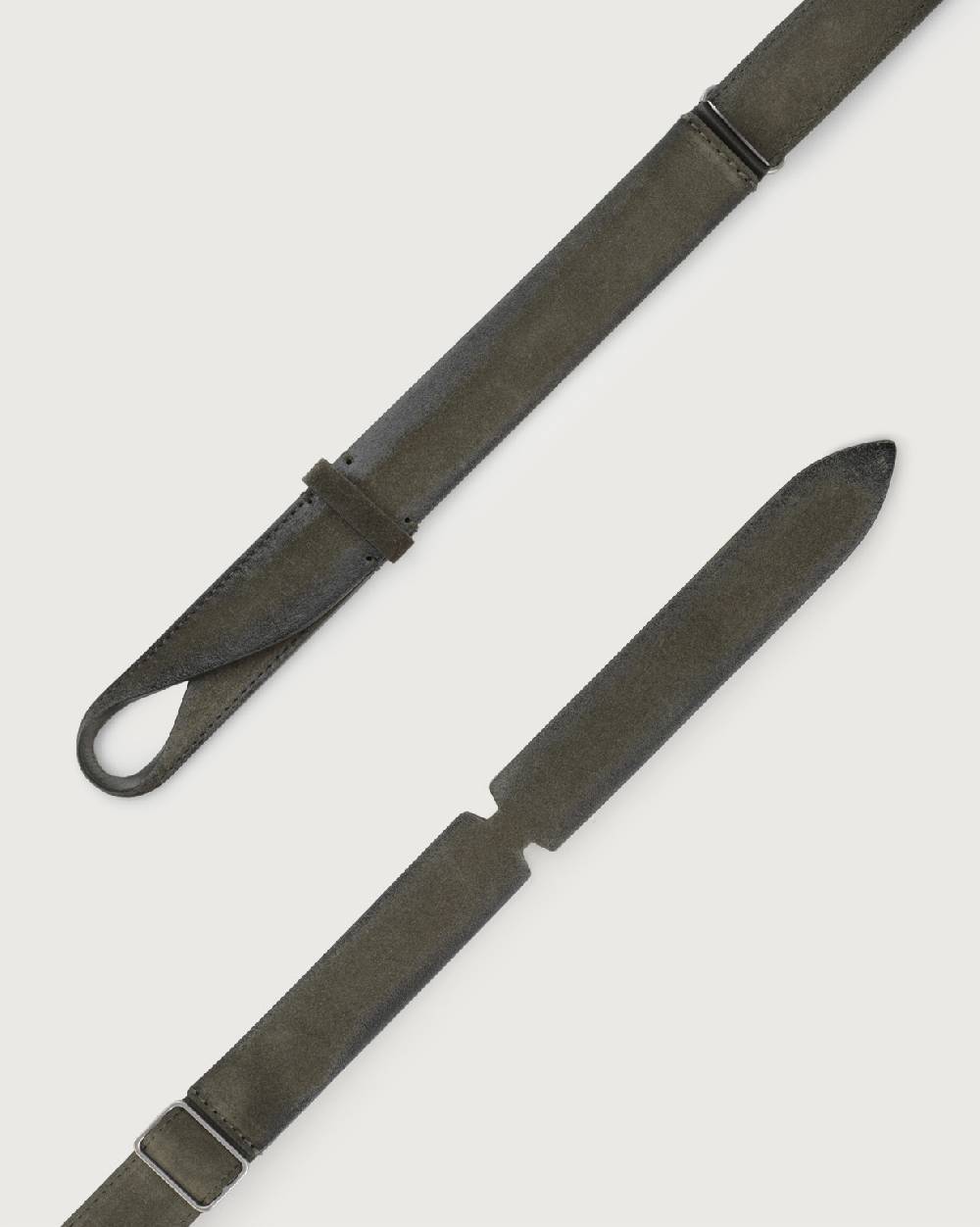 Orciani Cintura Nobuckle Cloudy In Suede