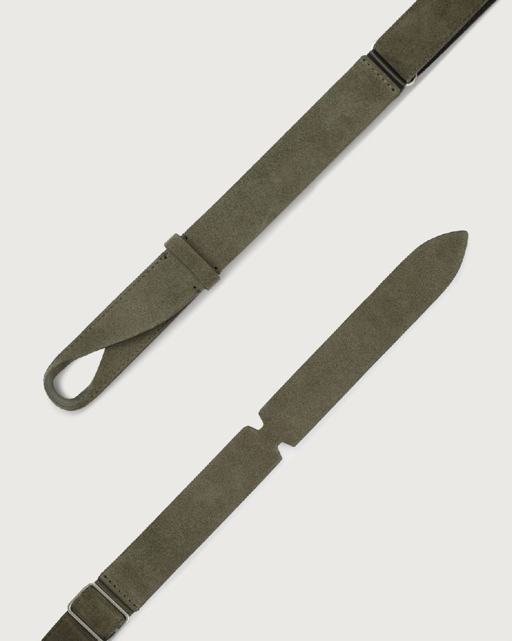 Orciani Cintura Nobuckle Suede In Camoscio