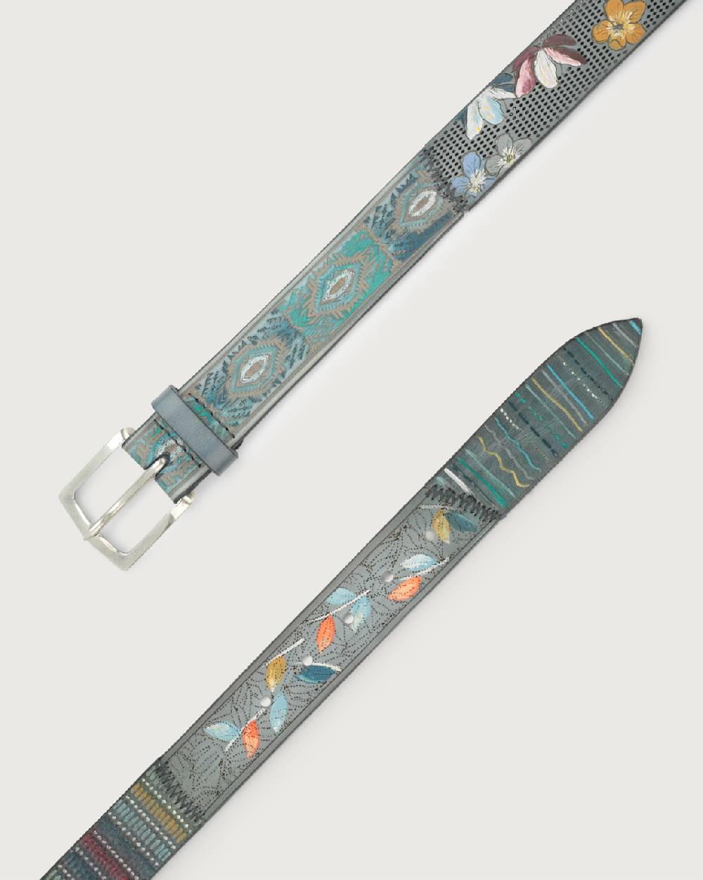 Orciani Cintura Patch Stain In Pelle