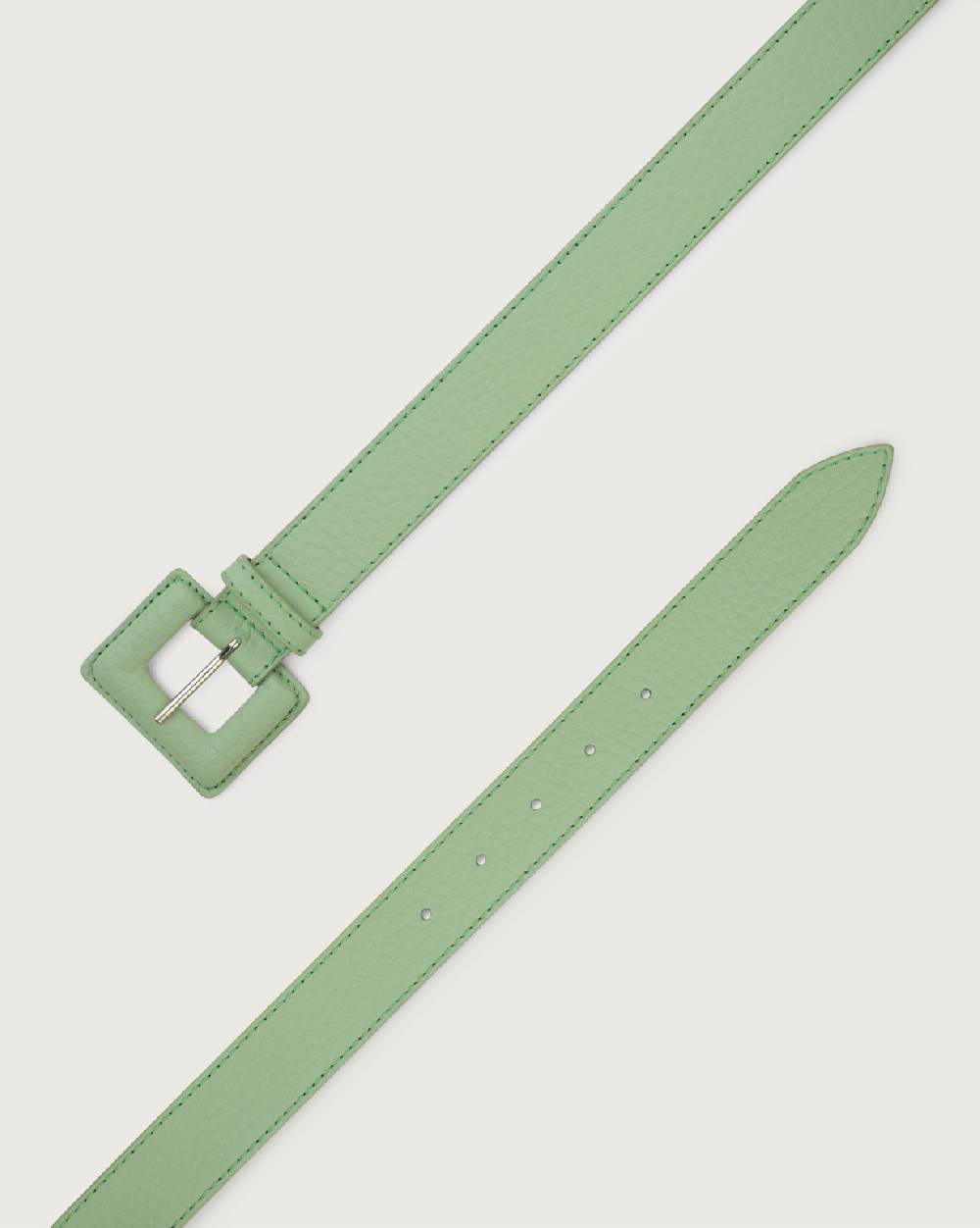 Orciani Cintura Soft In Pelle Con Fibbia Rivestita