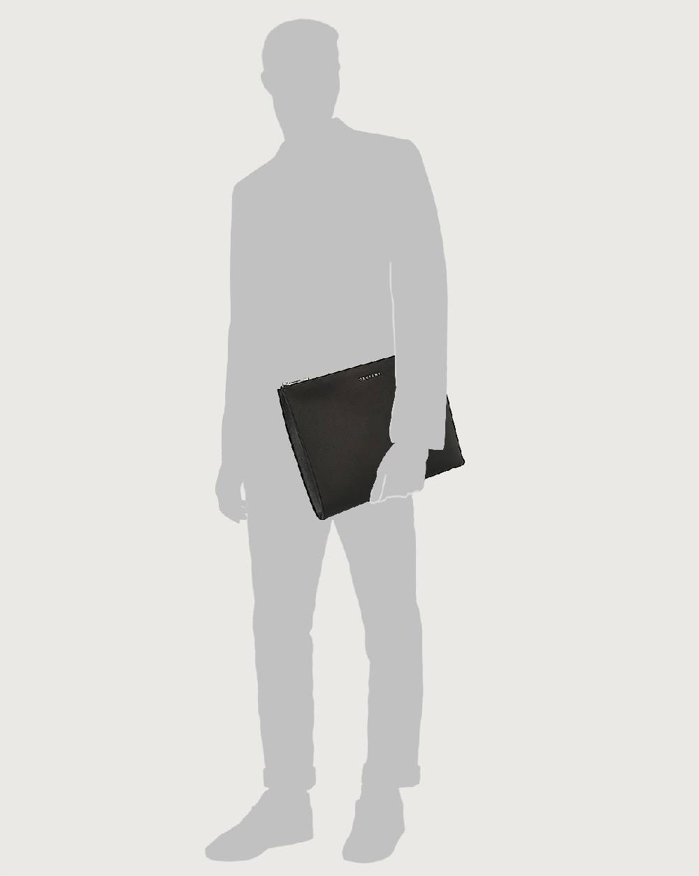 Orciani Pochette Slim Timeless In Pelle Palmellata