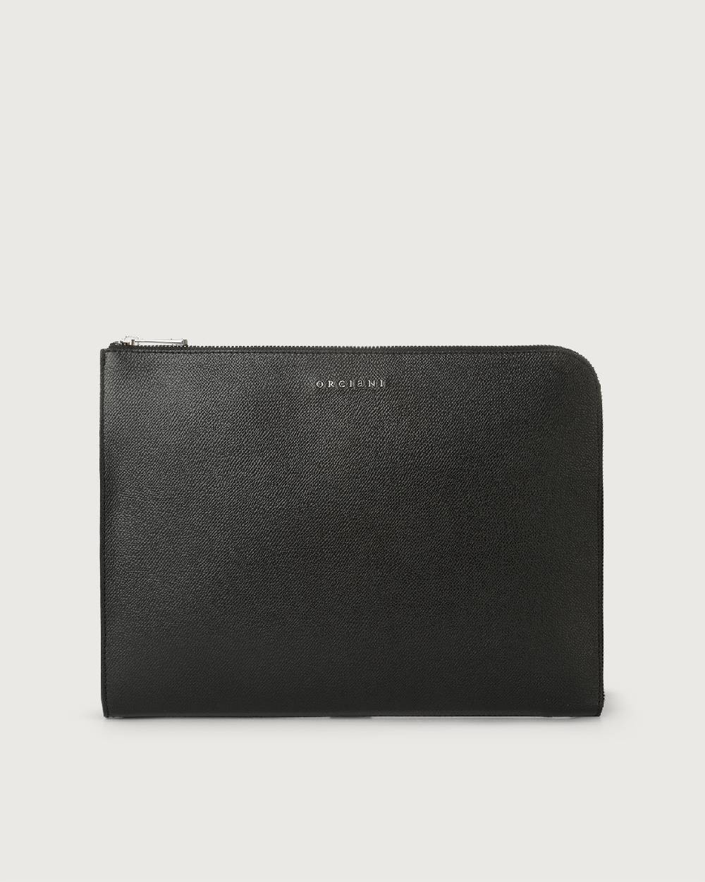 Orciani Pochette slim Timeless in pelle palmellata