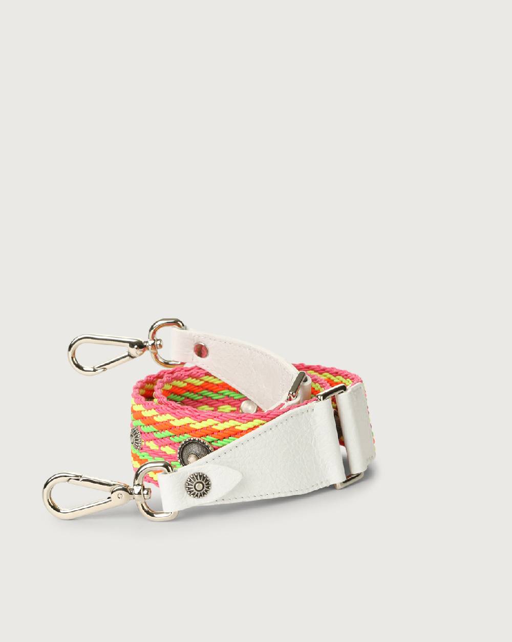 Orciani Tracolla Crash Bone In Tessuto E Pelle