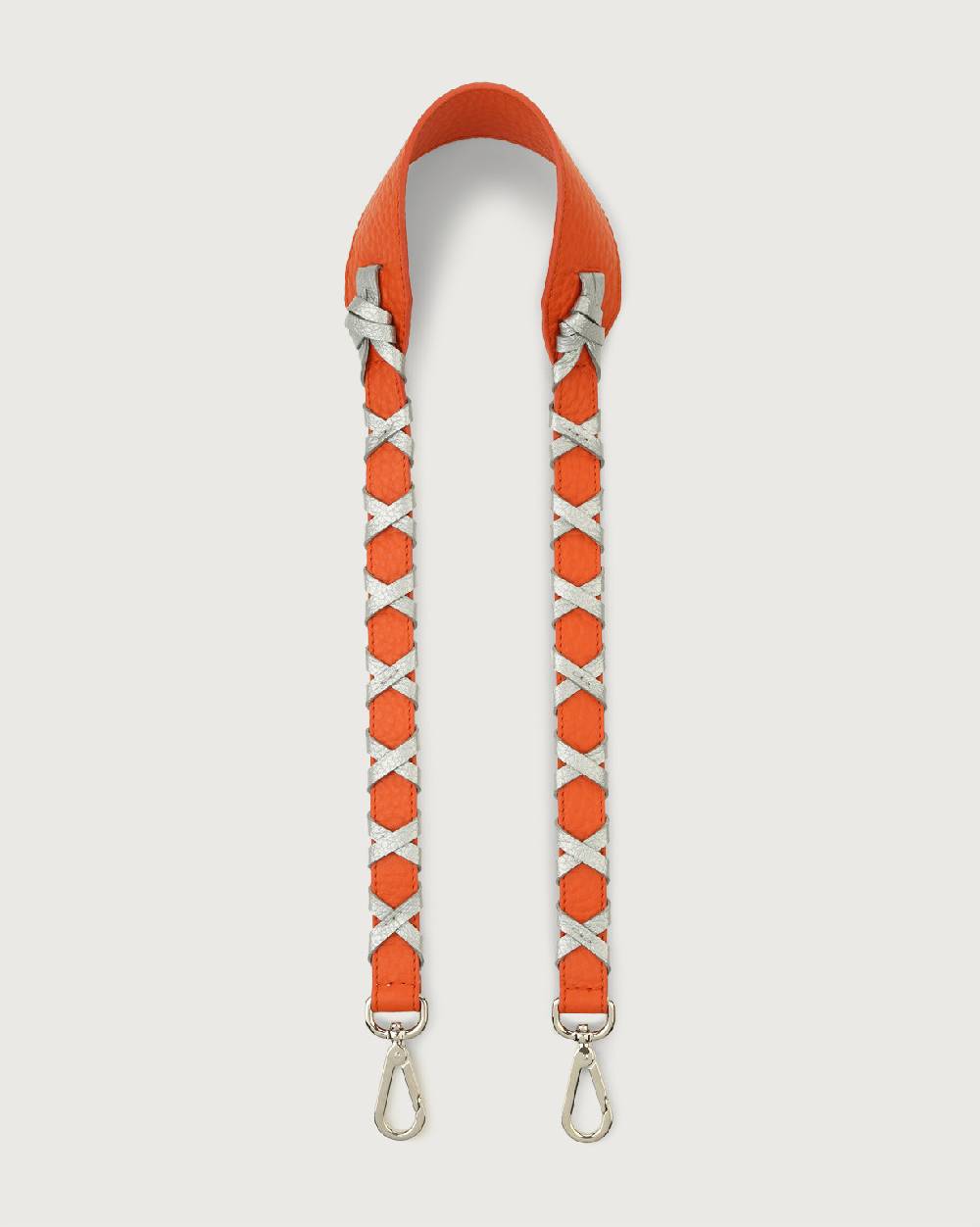 Orciani Tracolla Soft in pelle con intreccio