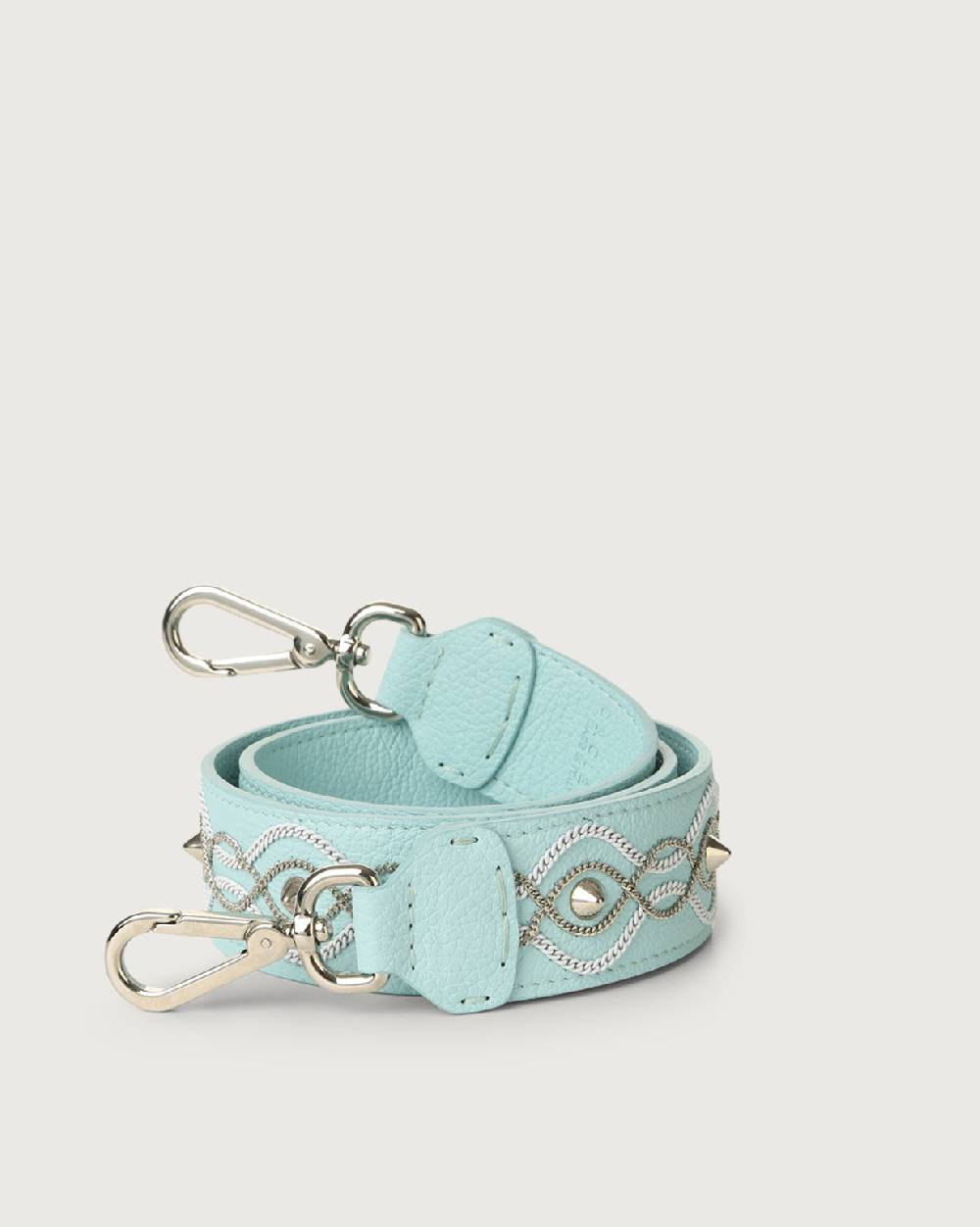 Orciani Tracolla White Chain In Pelle