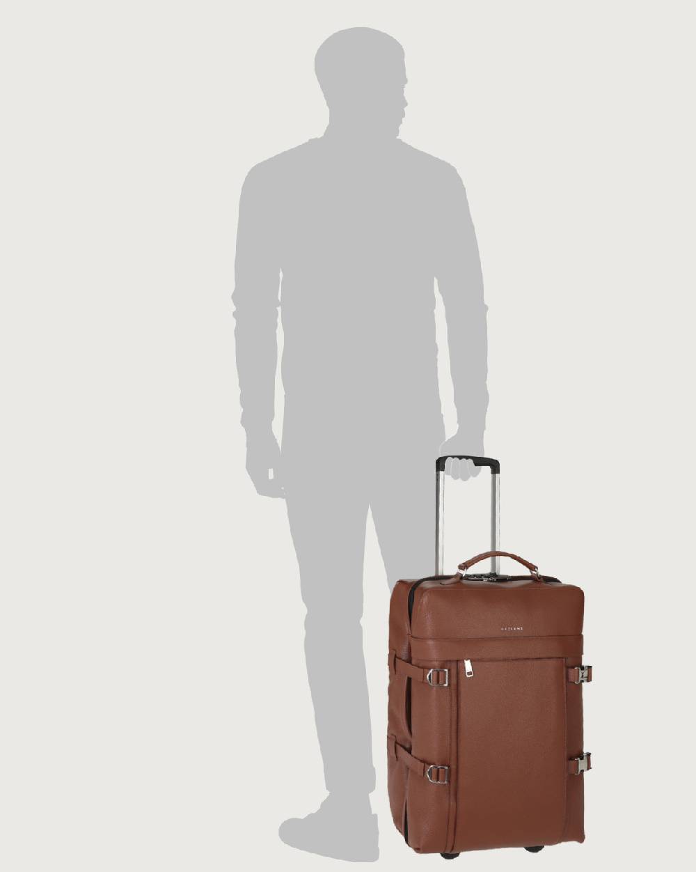 Orciani Trolley Micron Due Ruote In Pelle