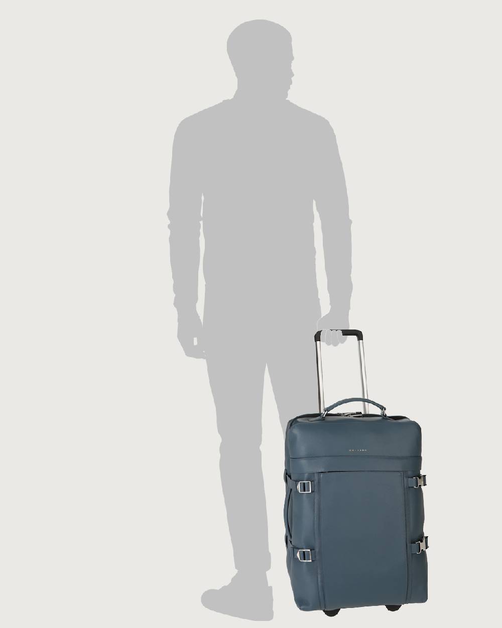 Orciani Trolley Micron Due Ruote In Pelle