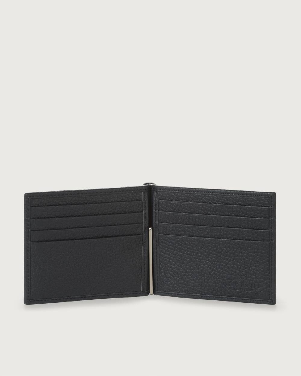 Orciani Portafoglio Micron In Pelle Con Clip Ferma-banconote