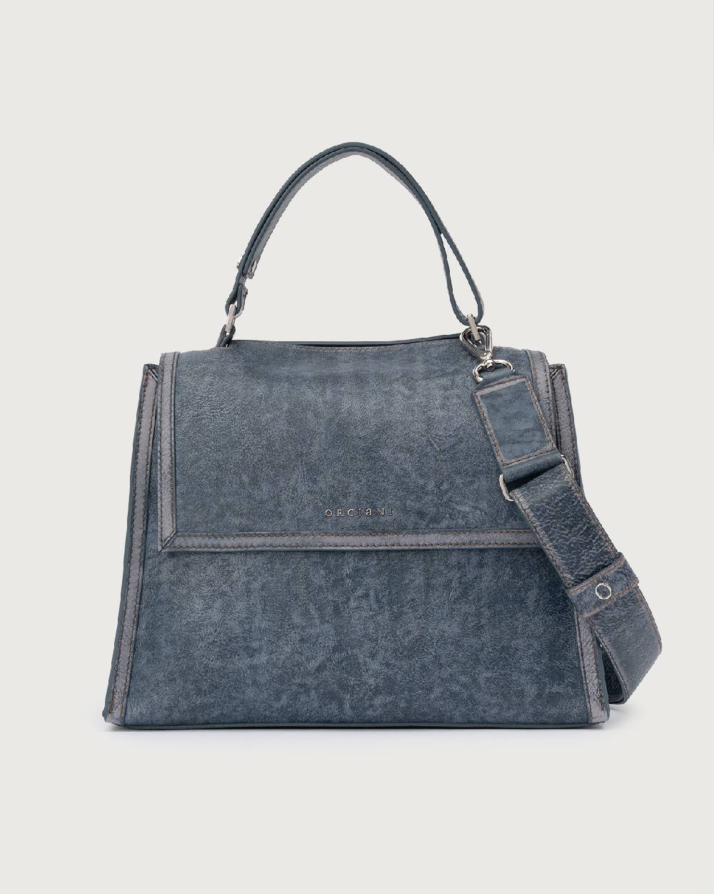 Orciani Sveva Delavè Medium Leather Handbag With Strap