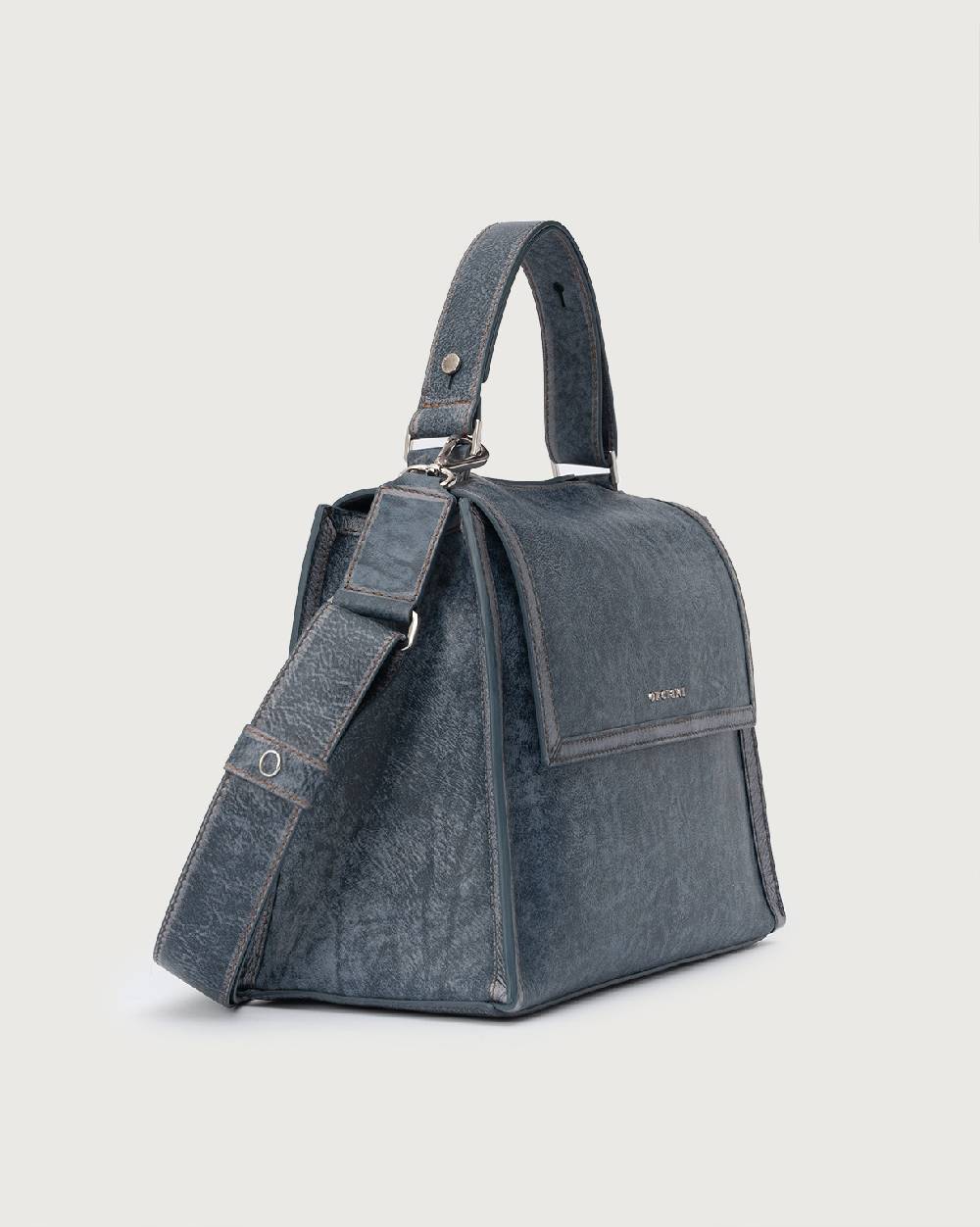 Orciani Sveva Delavè Medium Leather Handbag With Strap