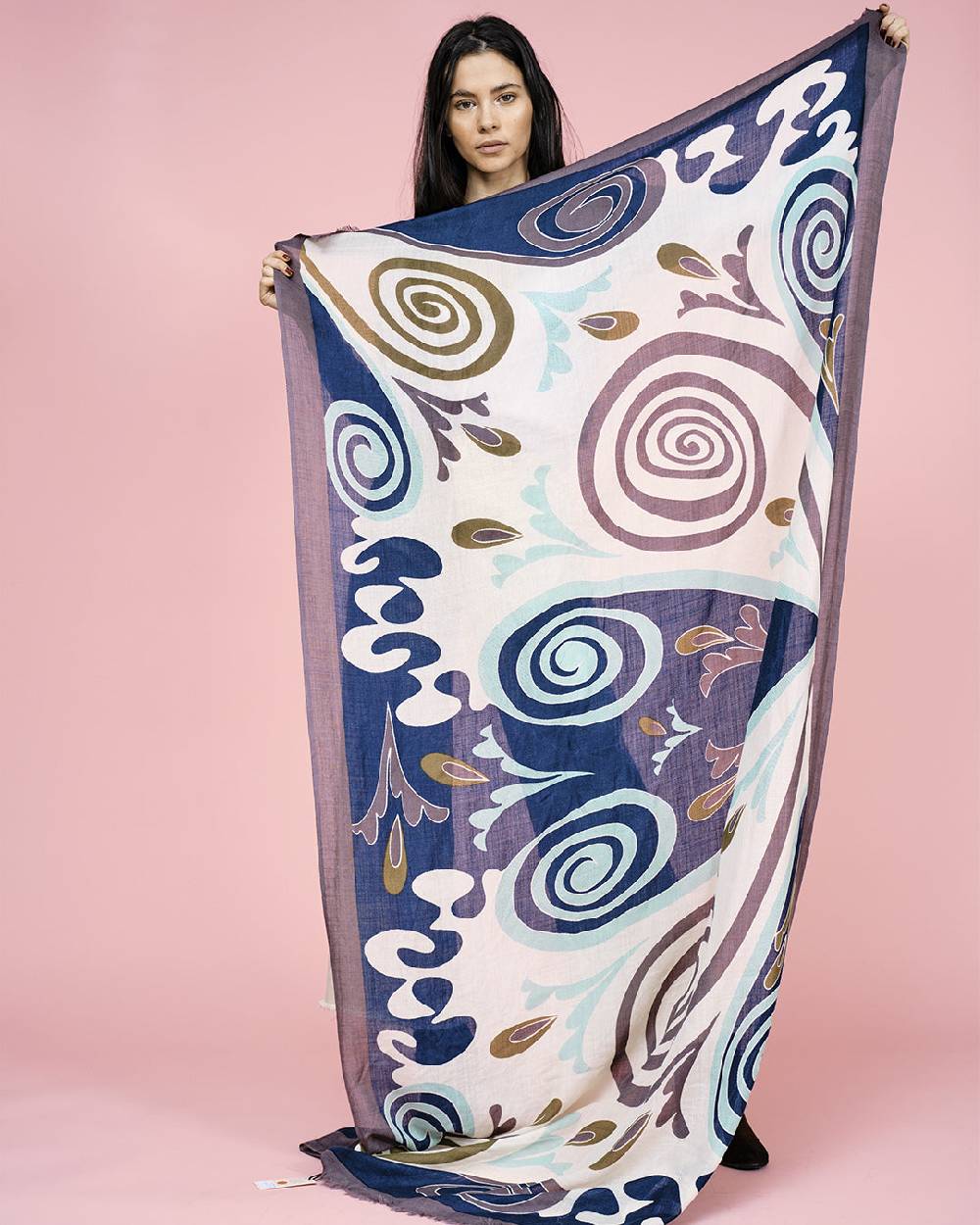 Ordi.to Accessori AMSTERDAM BLU - Sciarpa Unisex in lana