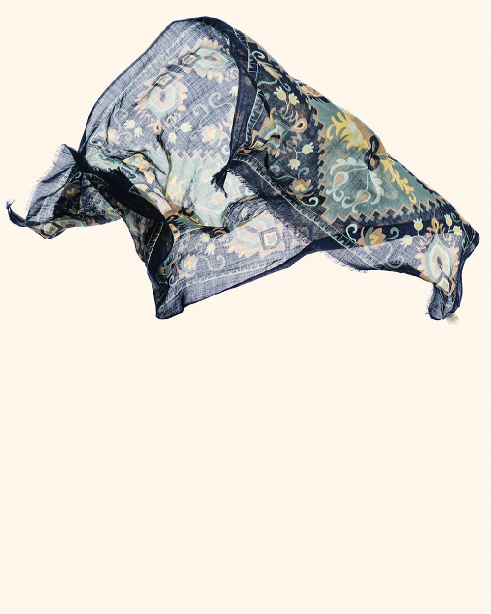 Ordi.to Accessori AQUILONE BLU - Sciarpa Unisex In Lana