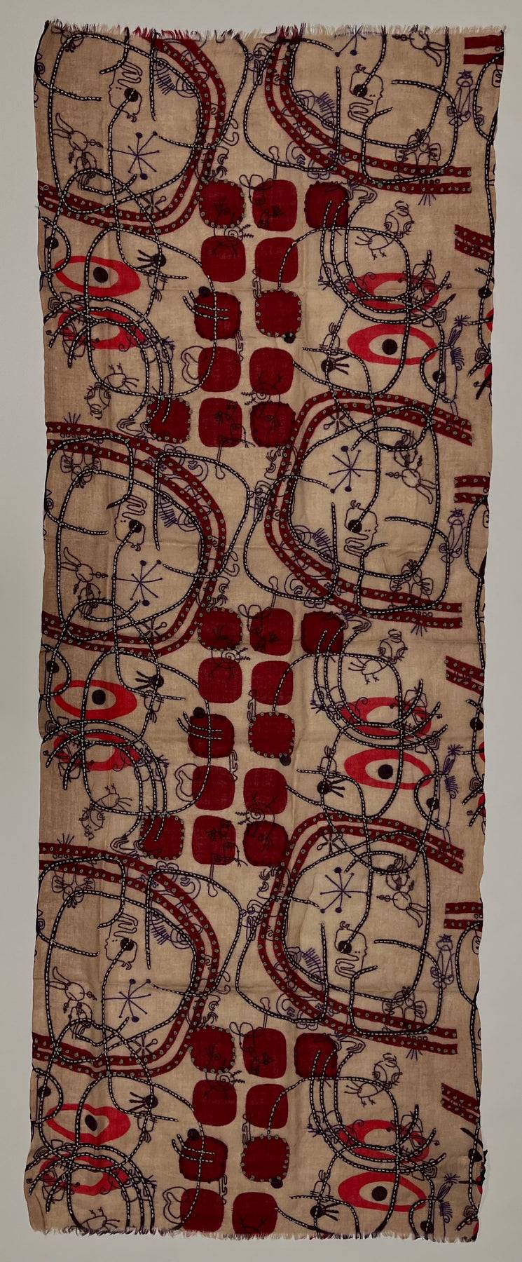 Ordi.to Accessori BURRI ROSSO - Sciarpa Unisex In Lana