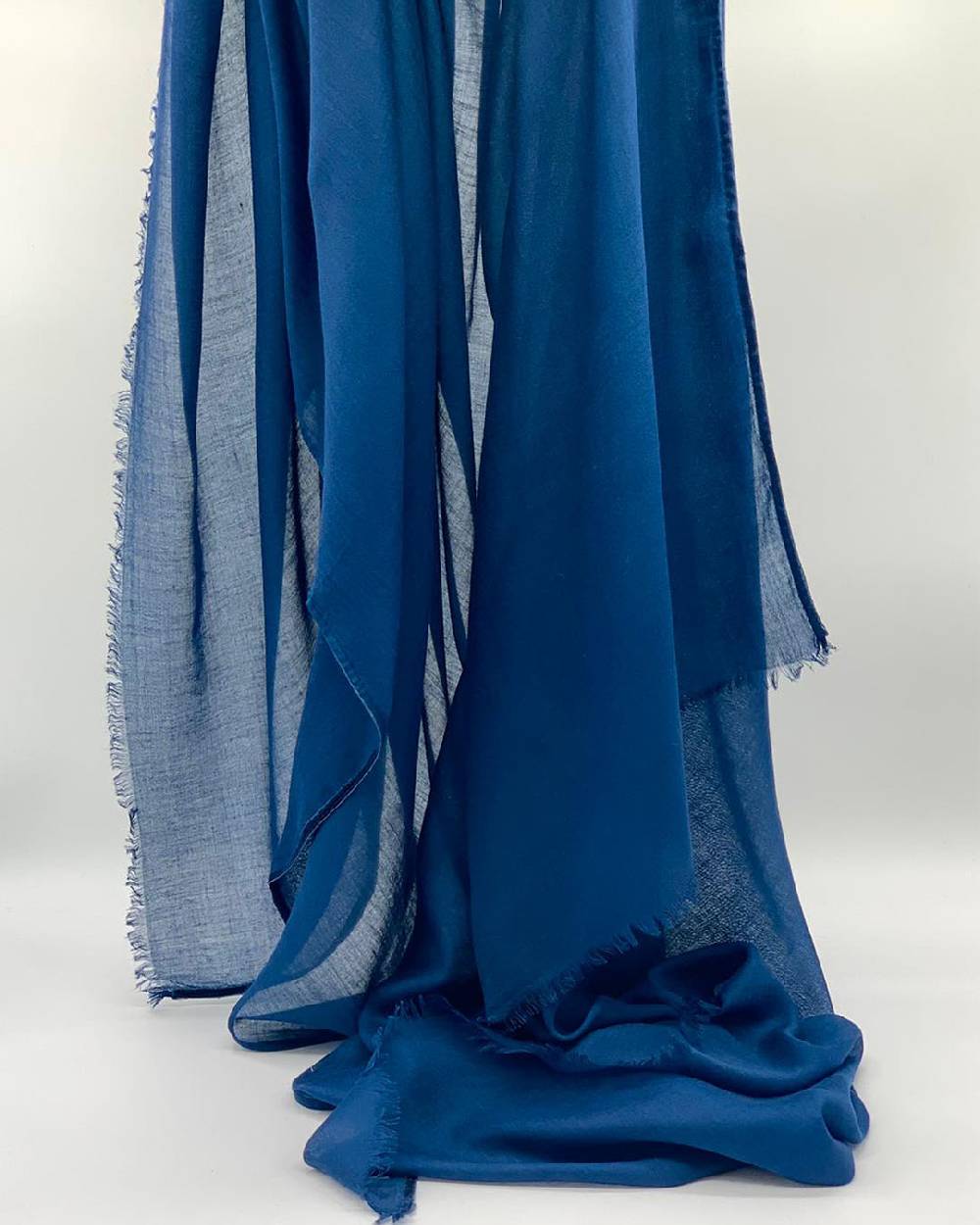 Ordi.to Accessori CAMILLA BLU - Sciarpa Tinta Unita Modal E Cashmere