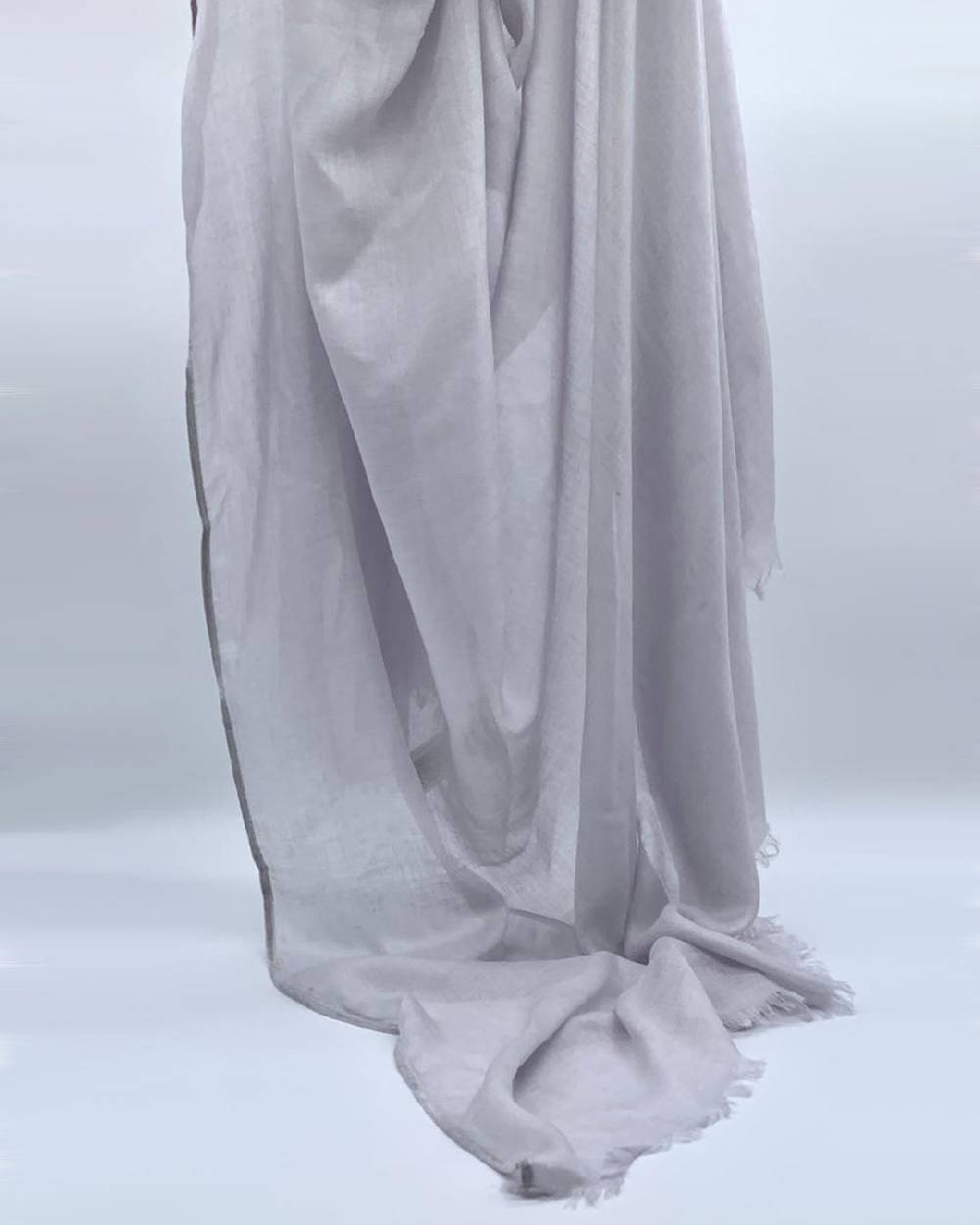 Ordi.to Accessori CAMILLA GRIGIO PERLA - Sciarpa Tinta Unita Modal E Cashmere