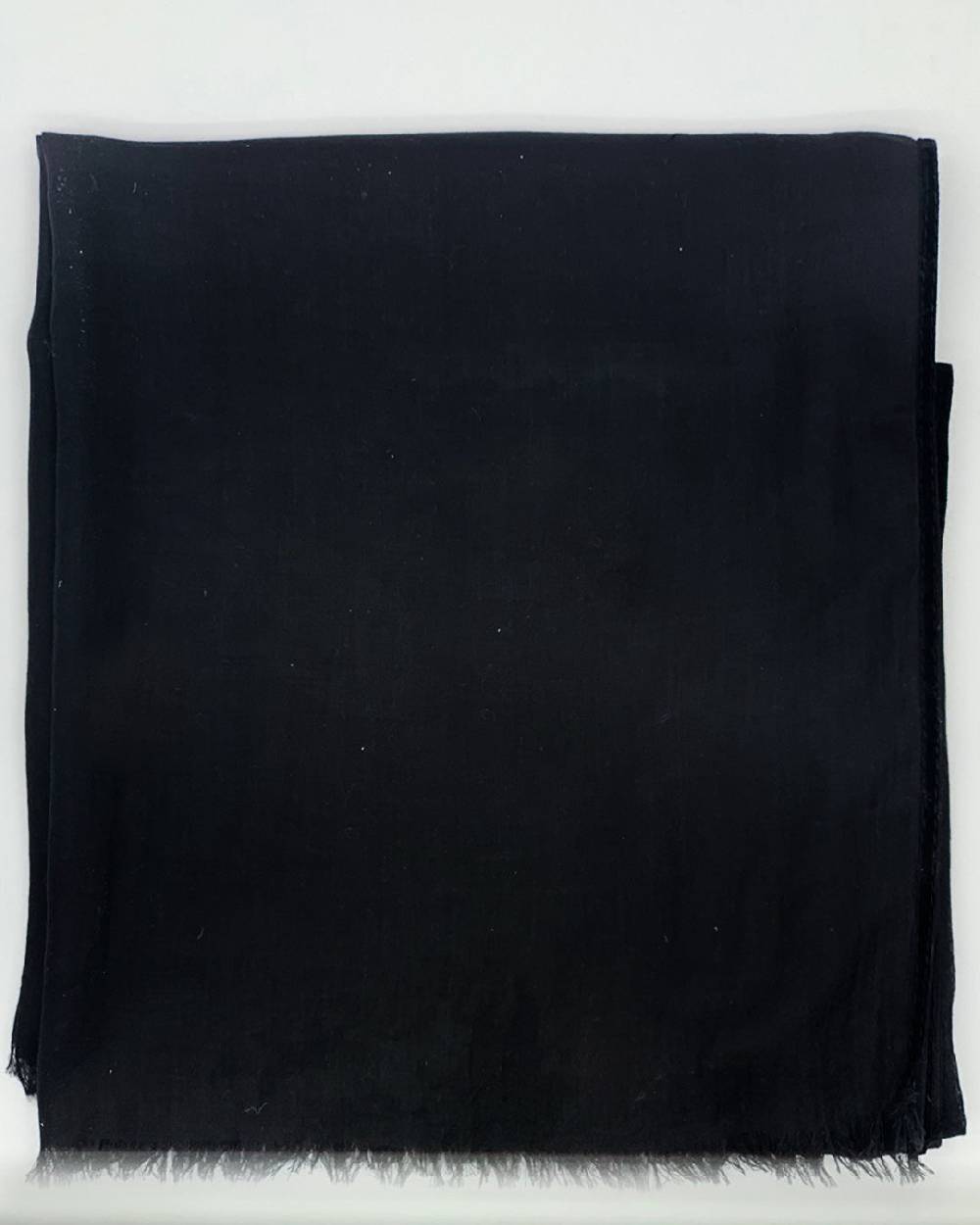 Ordi.to Accessori CAMILLA NERA - Sciarpa Tinta Unita Modal E Cashmere