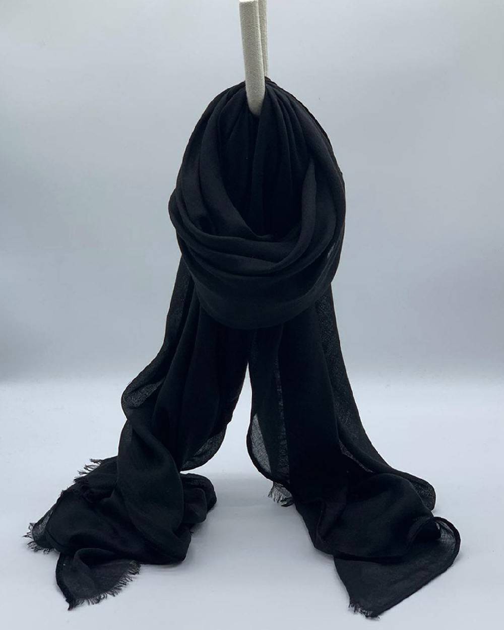 Ordi.to Accessori CAMILLA NERA - Sciarpa tinta unita Modal e Cashmere