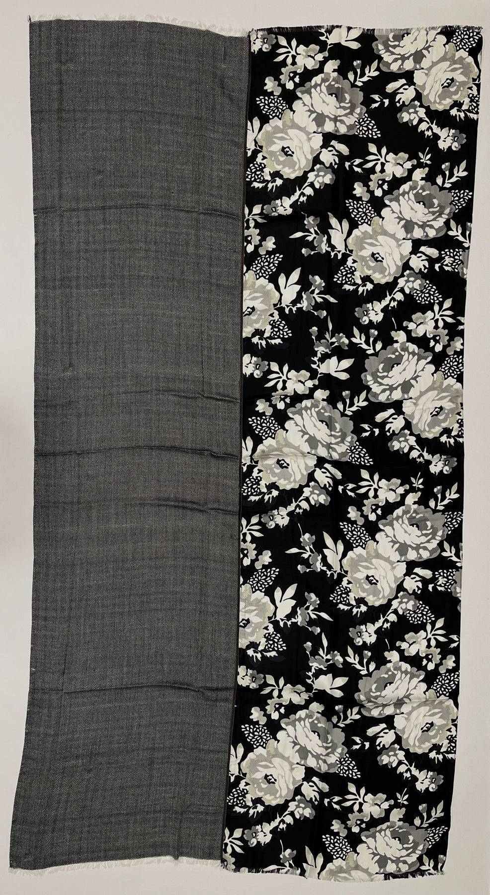 Ordi.to Accessori CANOVA NERA - Sciarpa In Seta E Lana