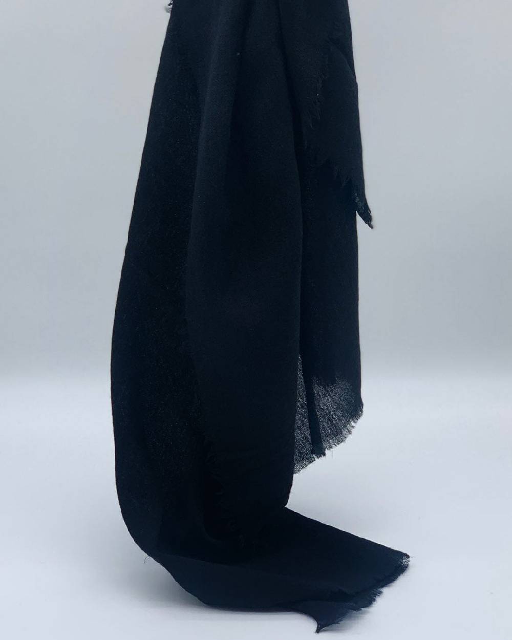 Ordi.to Accessori EARTH NERA - Sciarpa Tinta Unita Lana