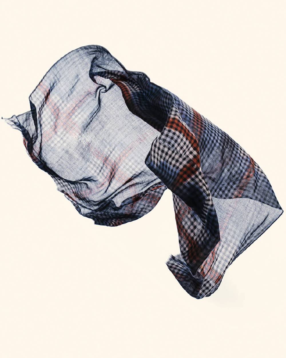 Ordi.to Accessori EDIMBURGO BLU - Sciarpa Unisex In Lana