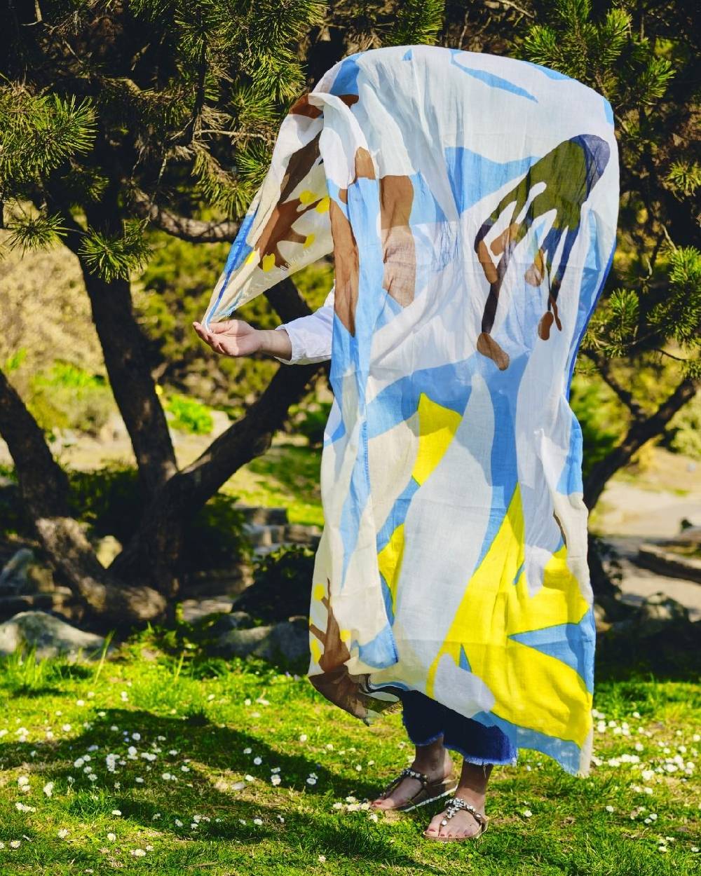 Ordi.to Accessori FIORDALISO AZZURRA - SCIARPA IN COTONE