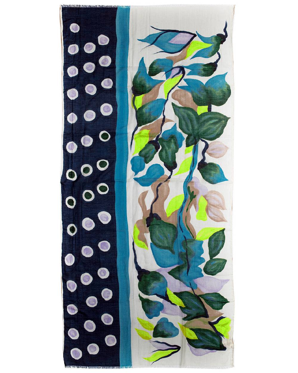 Ordi.to Accessori GINGER BLU - SCIARPA DIPINTO A MANO