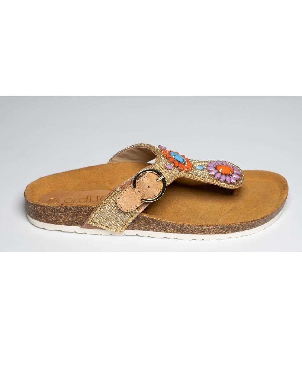 Ordi.to Accessori LANZAROTE - Infradito Con Plantare E Ricamo Perline