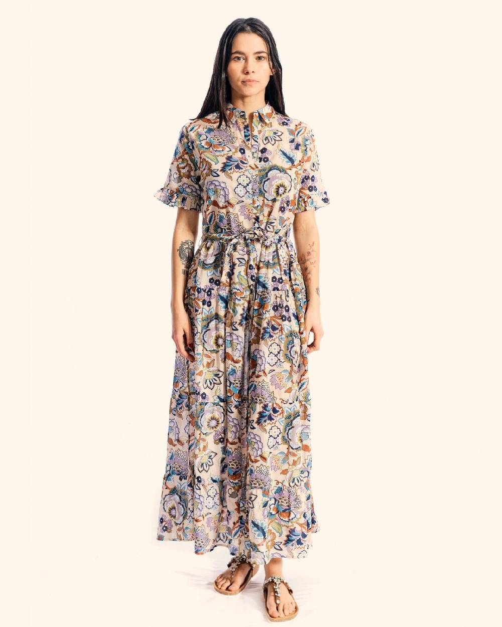 Ordi.to Accessori ABITO MIA - STAMPA CAMELIA SABBIA