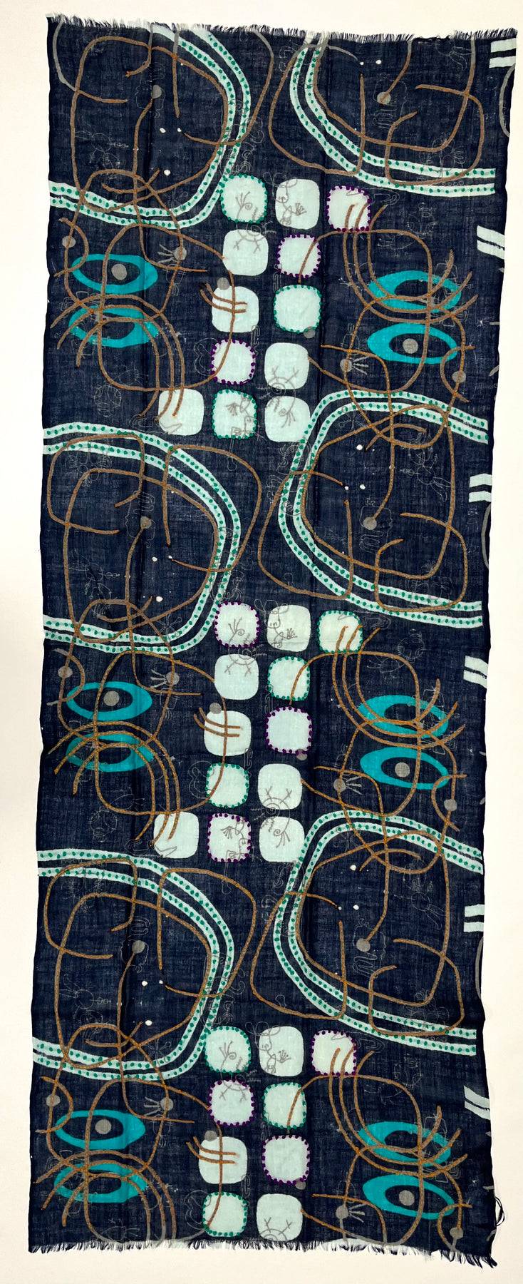 Ordi.to Accessori BURRI BLU - Sciarpa Unisex In Lana