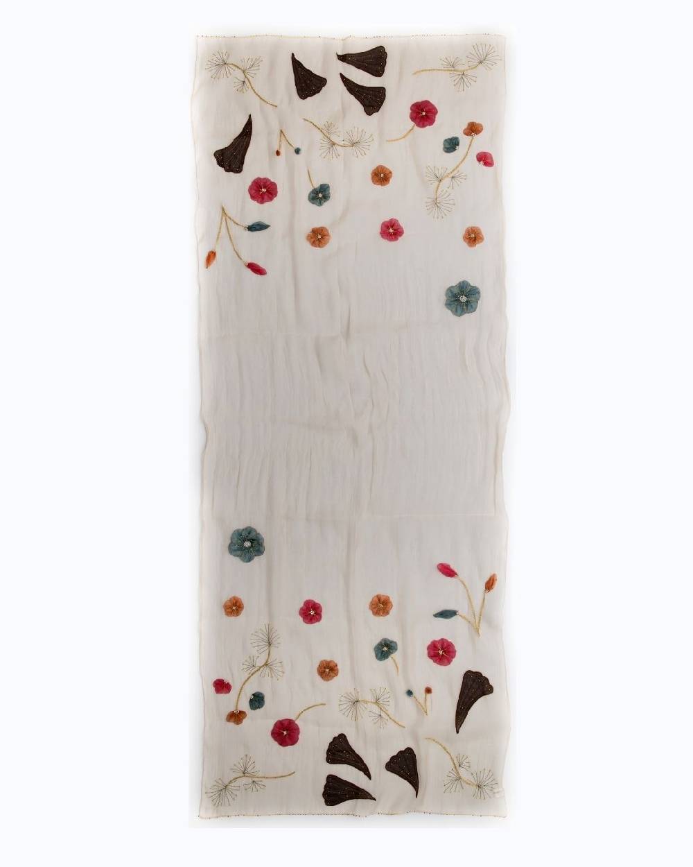 Ordi.to Accessori CAFFE'_SETA COTONE RICAMATO