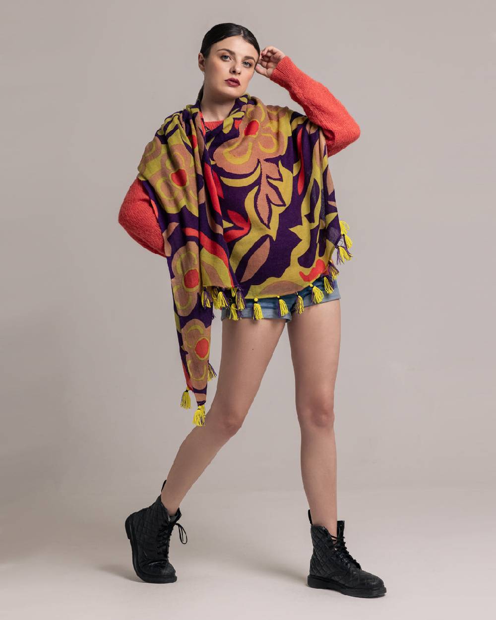 Ordi.to Accessori DEGAS VIOLA- Sciarpa in lana