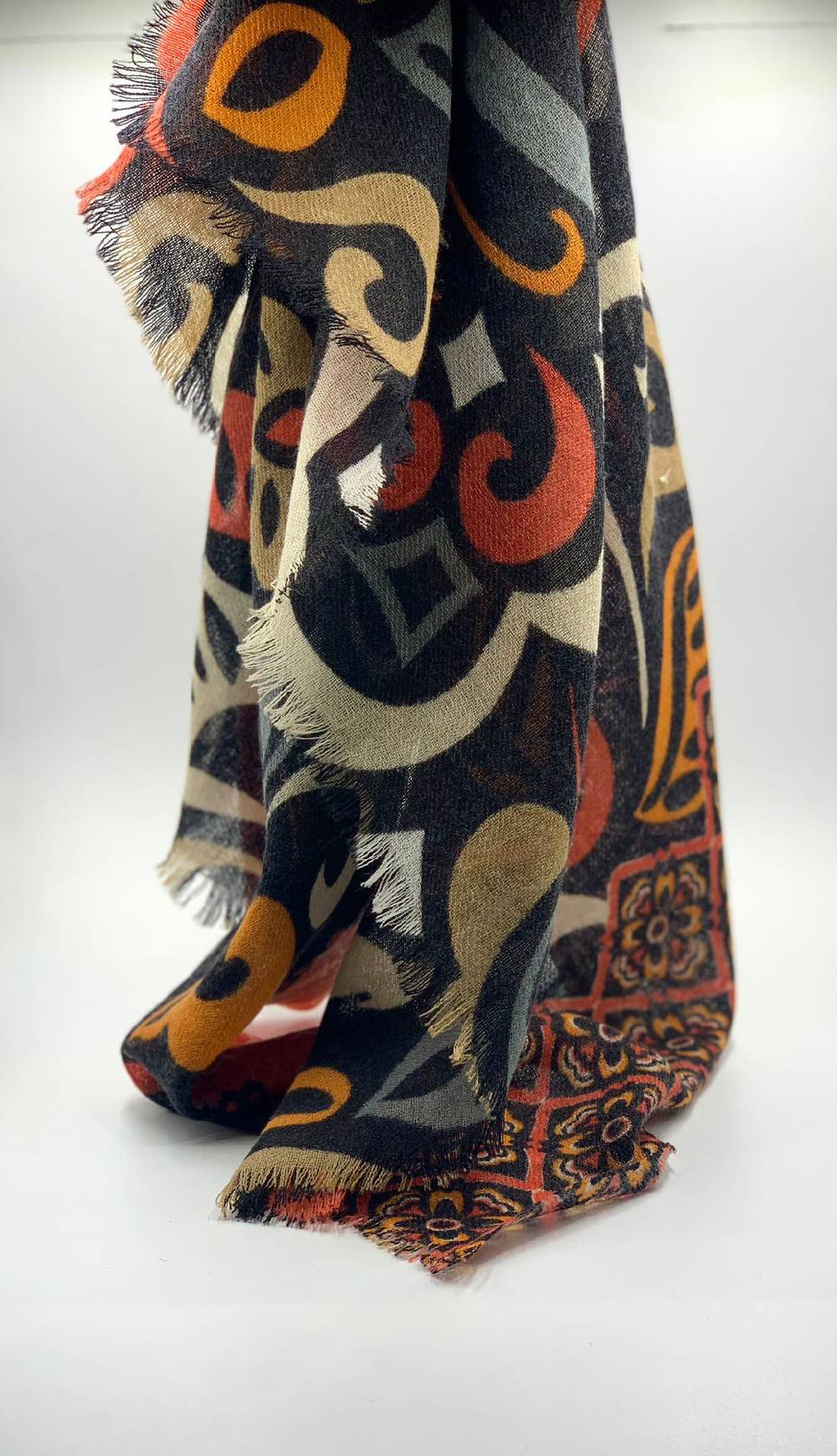 Ordi.to Accessori GAUGUIN NERA - Sciarpa In Lana