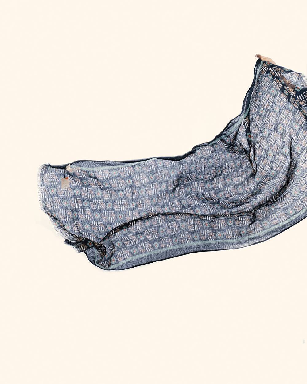 Ordi.to Accessori KIEV BLU - Sciarpa Unisex in lana