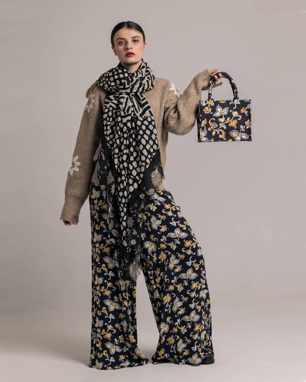 Ordi.to Accessori LEONARDO NERA - Sciarpa in lana