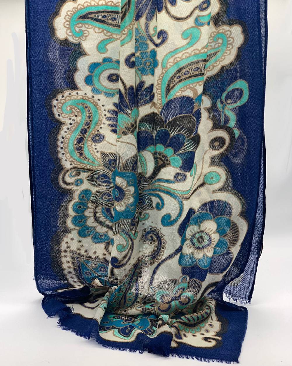 Ordi.to Accessori LIMA BLU - Sciarpa Unisex In Lana