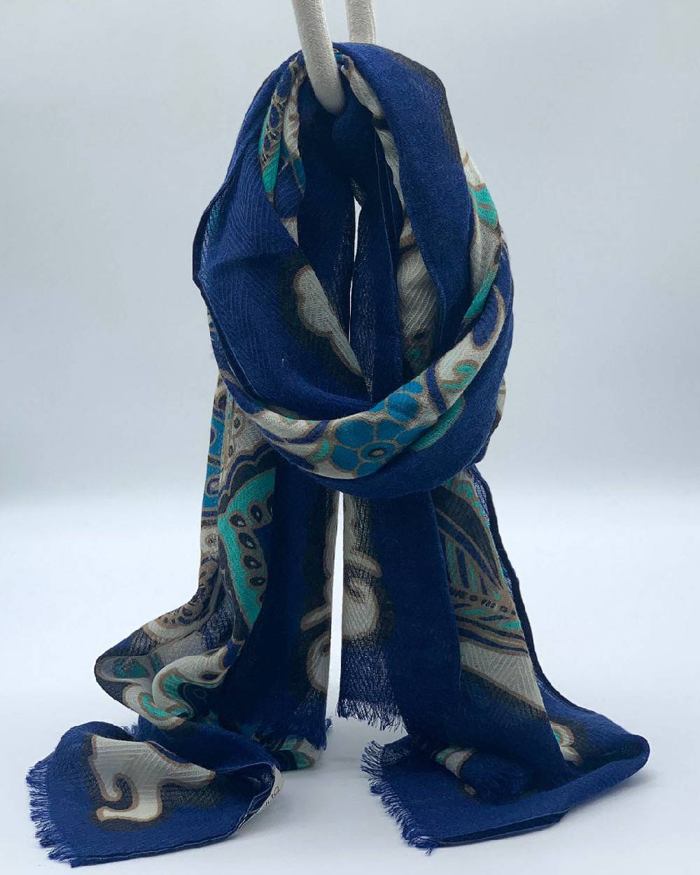 Ordi.to Accessori LIMA BLU - Sciarpa Unisex in lana