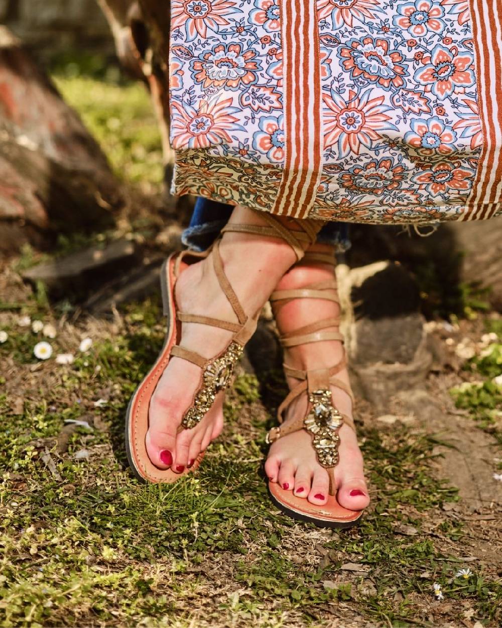 Ordi.to Accessori RODI - infradito camoscio gioiello