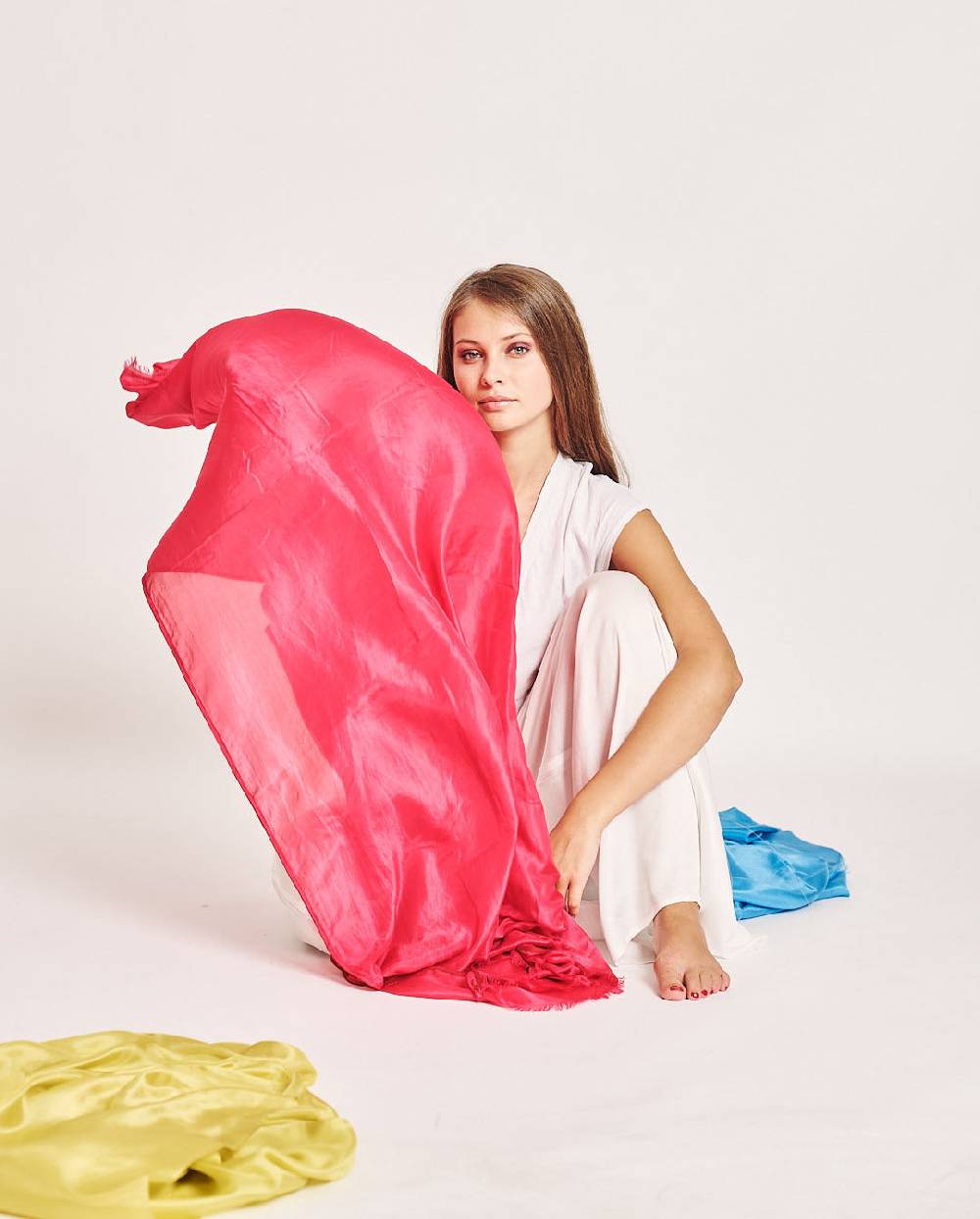 Ordi.to Accessori SOUFFLE' - STOLA SETA UNITA AZALEA