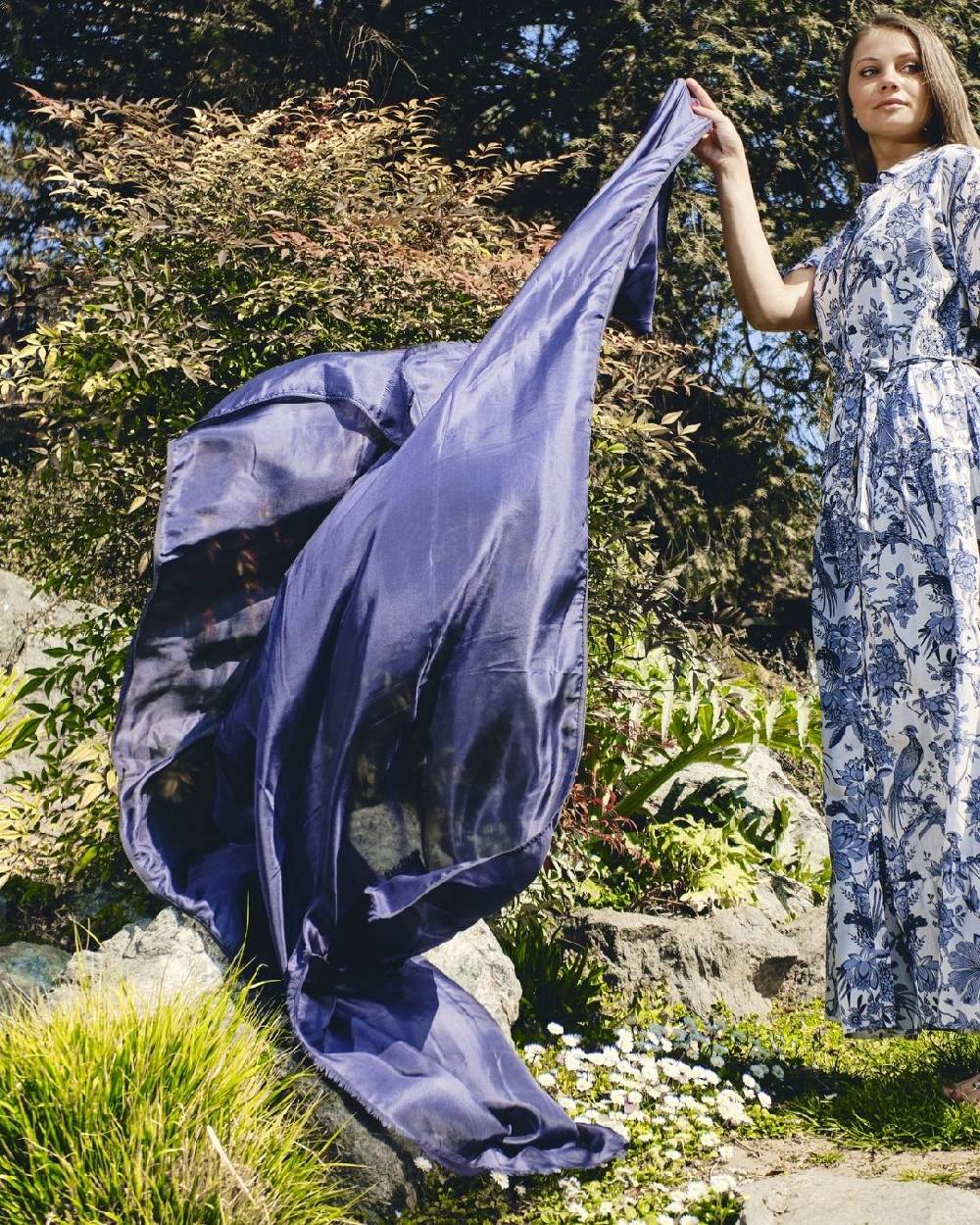 Ordi.to Accessori SOUFFLE' - STOLA SETA UNITA BLU