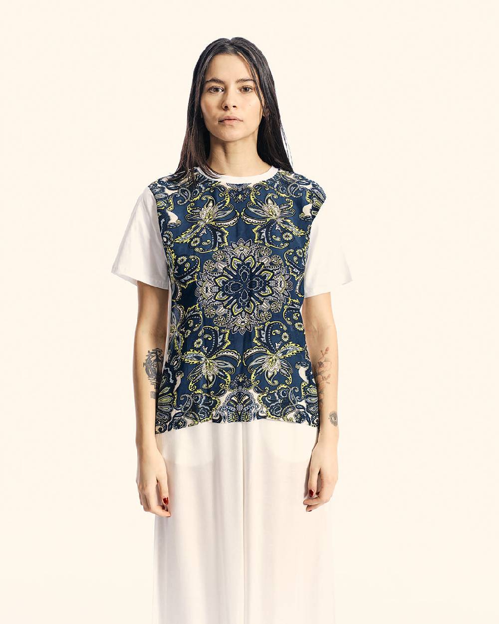 Ordi.to Accessori SUE PAISLEY -T-SHIRT STAMPATA