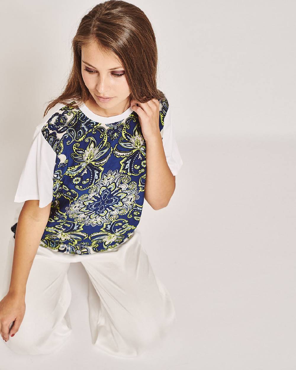 Ordi.to Accessori SUE PAISLEY -T-SHIRT STAMPATA