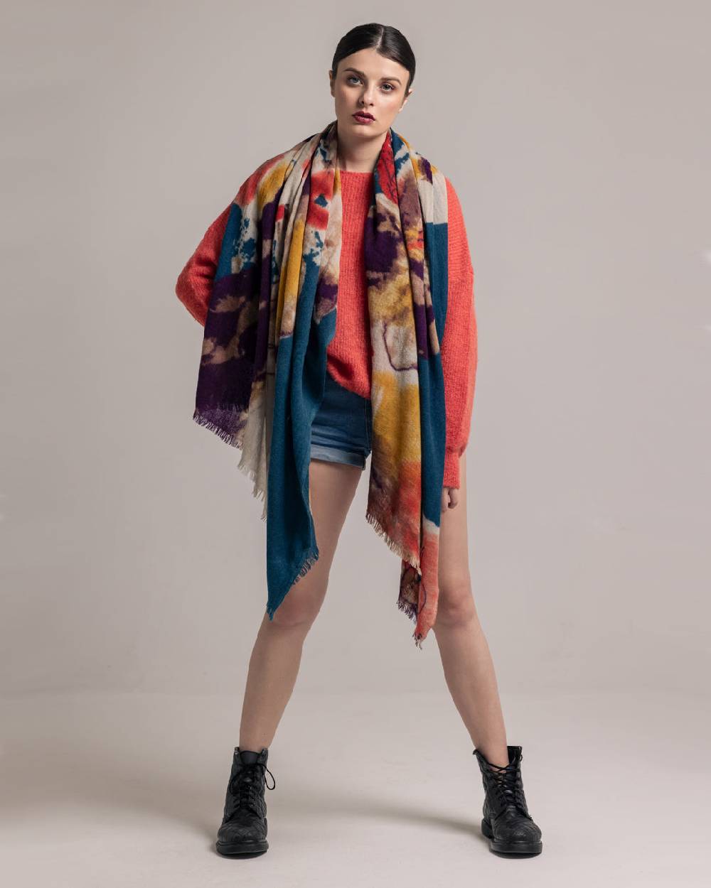 Ordi.to Accessori TURNER BLU - Sciarpa in lana