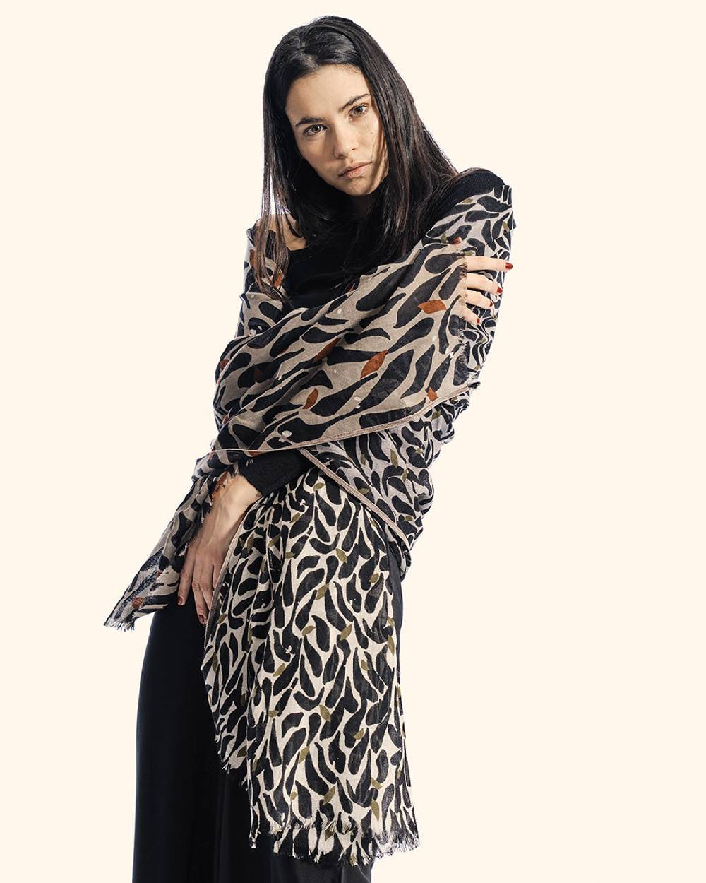 Ordi.to Accessori TUNISI GRIGIA - Sciarpa Unisex in lana