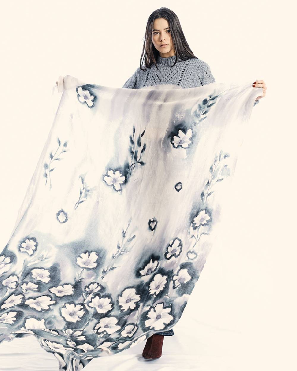 Ordi.to Accessori VENEZIA GRIGIA - Sciarpa Unisex in lana