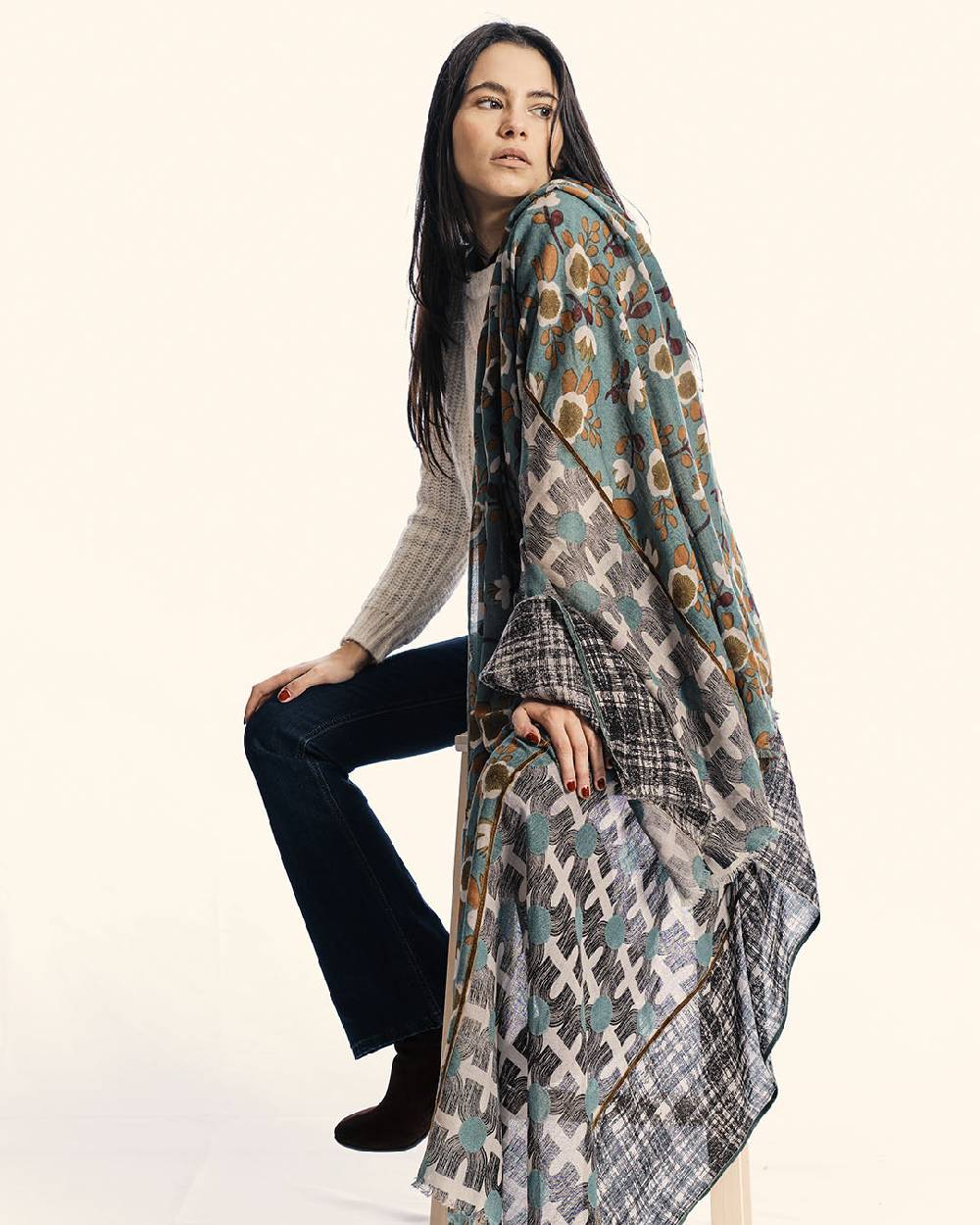 Ordi.to Accessori VIENNA CARTA DA ZUCCHERO - Sciarpa Unisex in lana