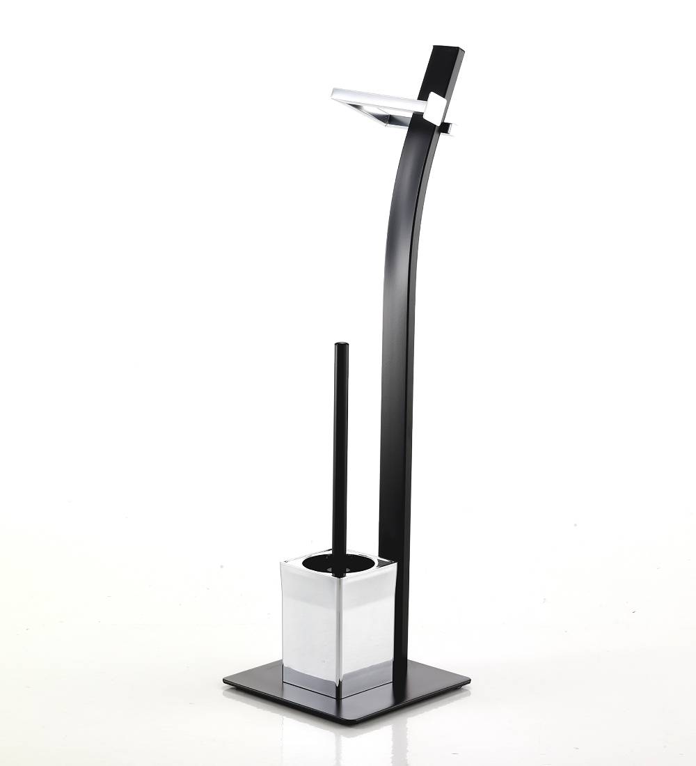 Oresteluchetta COLONNA PORTA SPAZZOLINO E PORTA CARTA IGIENICA SHAW