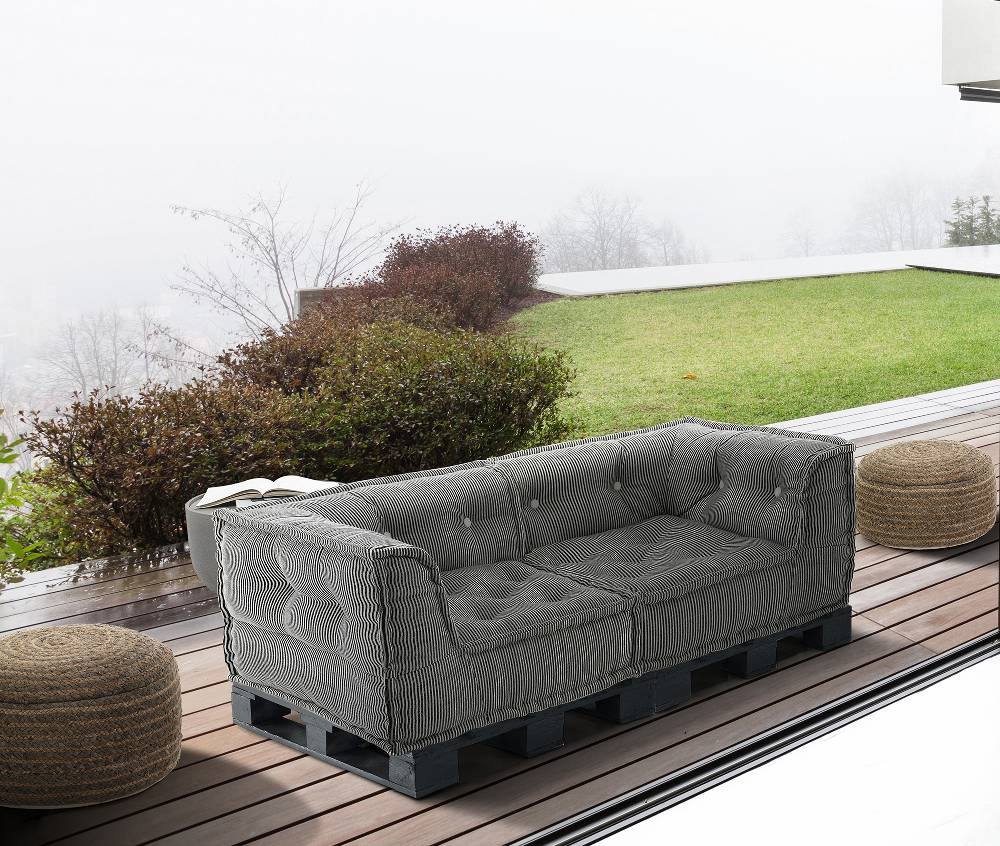 Oresteluchetta Divano 2 Posti LINES BASE BLACK Composizione 69