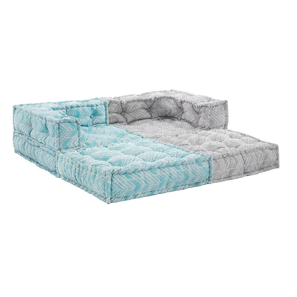 Oresteluchetta Divano 2 Posti OUTDOOR IKAT MINT & GREY Composizione 57